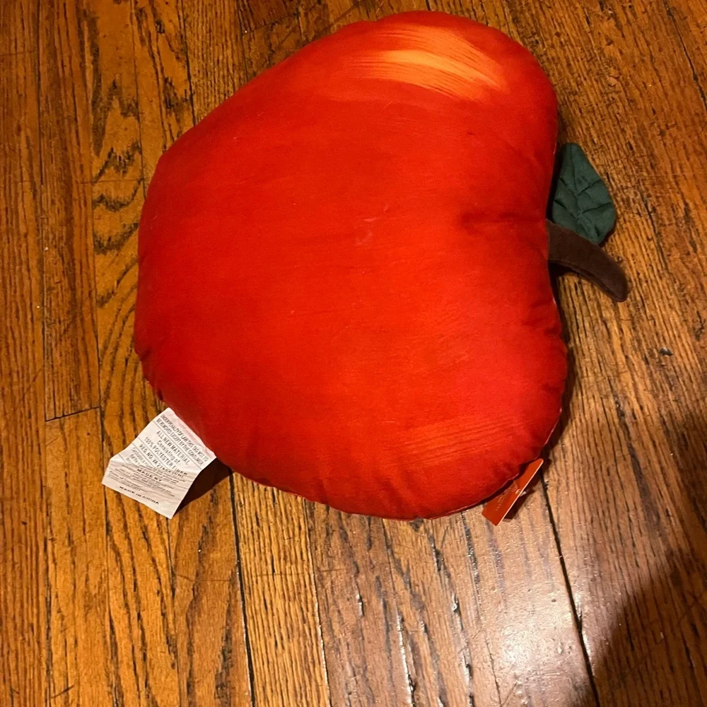 Festive Red Apple Holiday Pillow